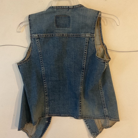 Vintage Levi’s Women’s Denim Halter Vest Shirt Top Christmas Gift  sz 8 Like New - Picture 5 of 6